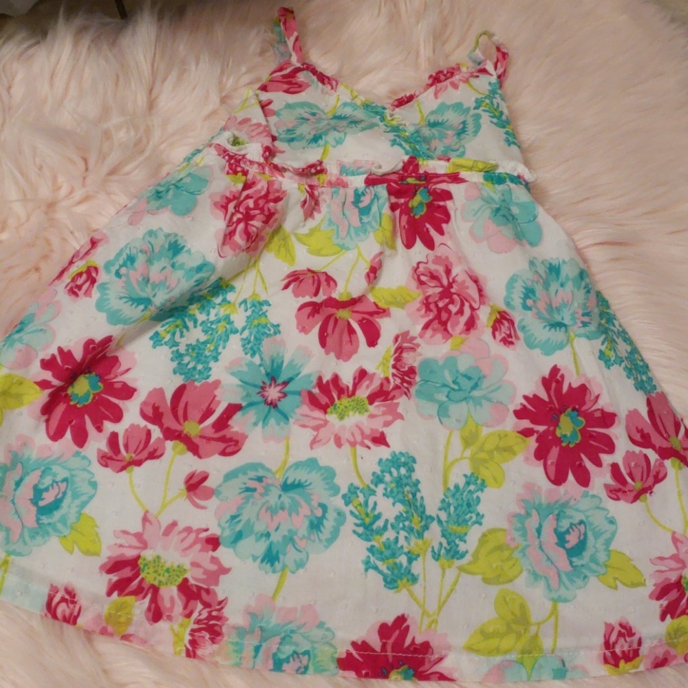 Flowered spaghetti string dress